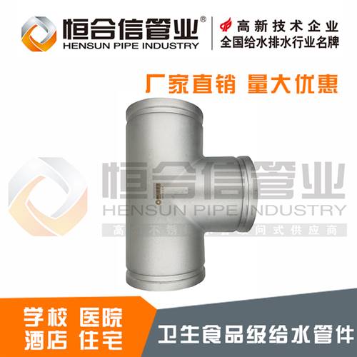溝槽式等徑三通